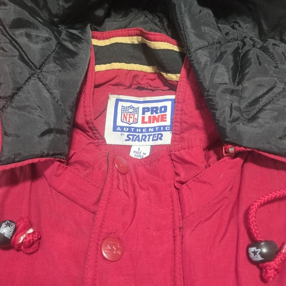 Vintage STARTER San Francisco NFL Jacket Mens Sz L *missing zipper grip* Winter - Picture 8 of 9